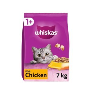 Whiskas 1+ Adult Chicken, Adult Dry Cat Food , 7 kg ( Pack of 1)